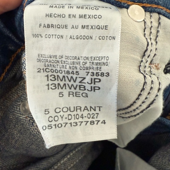 Wrangler Kids Blue Denim Jeans Sz 5 Regular Adjustable Waist - Picture 6 of 6